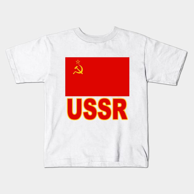 The Pride of the Soviet Union (USSR) - National Flag Design Kids T-Shirt by Naves